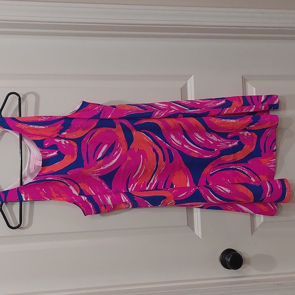 LILLY PULITZER Jackie Shift Dress Bomber Blue Silk